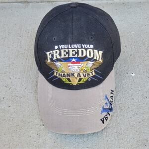 Patriotic Veteran American USA Baseball Hat OS